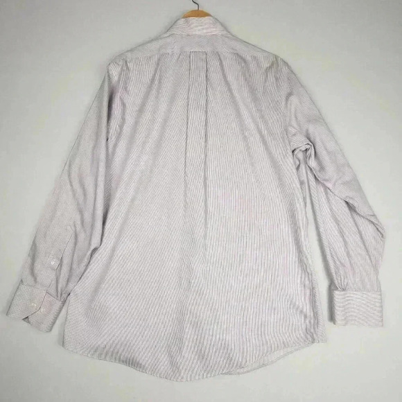 Brooks Brothers Mens Regent Dress Shirt Sz 16 4-5 Non Iron Red Blue Pinstripe - Picture 4 of 16